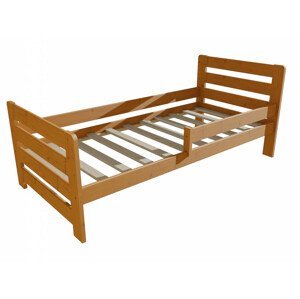 Dětská postel se zábranou VMK001E KIDS (Rozměr: 70 x 160 cm, Barva dřeva: moření olše)