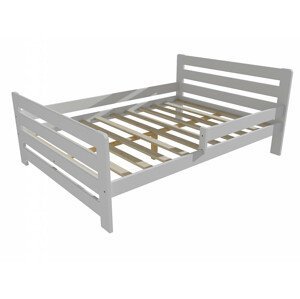 Dětská postel se zábranou VMK001E KIDS (Rozměr: 120 x 200 cm, Barva dřeva: barva bílá)