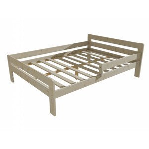 Dětská postel se zábranou VMK002C KIDS (Rozměr: 140 x 200 cm, Barva dřeva: surové dřevo)
