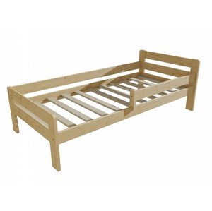 Dětská postel se zábranou VMK002C KIDS (Rozměr: 100 x 200 cm, Barva dřeva: bezbarvý lak)