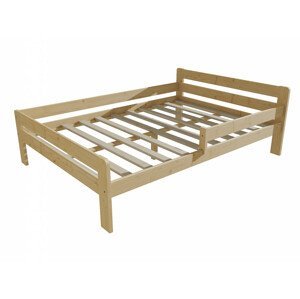 Dětská postel se zábranou VMK002C KIDS (Rozměr: 120 x 200 cm, Barva dřeva: bezbarvý lak)