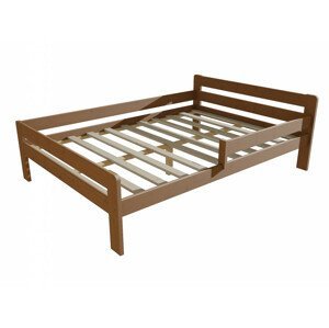 Dětská postel se zábranou VMK002C KIDS (Rozměr: 120 x 200 cm, Barva dřeva: moření dub)