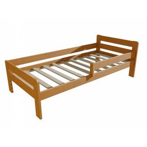 Dětská postel se zábranou VMK002C KIDS (Rozměr: 70 x 160 cm, Barva dřeva: moření olše)