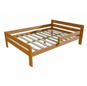 Dětská postel se zábranou VMK002C KIDS (Rozměr: 120 x 200 cm, Barva dřeva: moření olše)