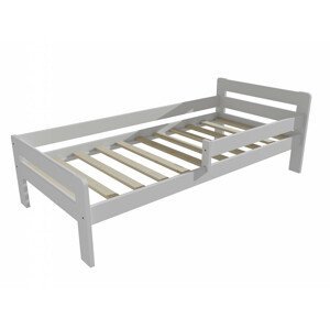 Dětská postel se zábranou VMK002C KIDS (Rozměr: 70 x 160 cm, Barva dřeva: barva bílá)