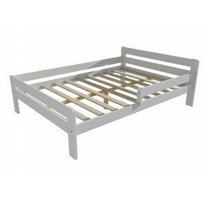 Dětská postel se zábranou VMK002C KIDS (Rozměr: 120 x 200 cm, Barva dřeva: barva bílá)