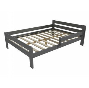 Dětská postel se zábranou VMK002C KIDS (Rozměr: 140 x 200 cm, Barva dřeva: barva šedá)