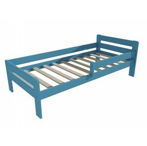 Dětská postel se zábranou VMK002C KIDS (Rozměr: 80 x 160 cm, Barva dřeva: barva modrá)