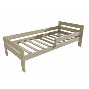 Dětská postel se zábranou VMK002C KIDS (Rozměr: 70 x 160 cm, Barva dřeva: surové dřevo)