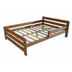 Dětská postel se zábranou VMK002D KIDS (Rozměr: 140 x 200 cm, Barva dřeva: moření dub)