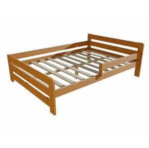 Dětská postel se zábranou VMK002D KIDS (Rozměr: 120 x 200 cm, Barva dřeva: moření olše)
