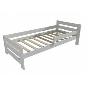 Dětská postel se zábranou VMK002D KIDS (Rozměr: 70 x 160 cm, Barva dřeva: barva bílá)