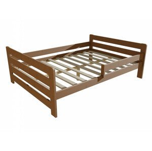 Dětská postel se zábranou VMK002E KIDS (Rozměr: 120 x 200 cm, Barva dřeva: moření dub)