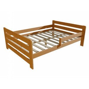 Dětská postel se zábranou VMK002E KIDS (Rozměr: 120 x 200 cm, Barva dřeva: moření olše)