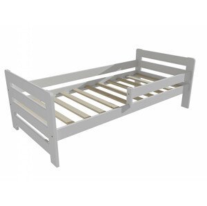 Dětská postel se zábranou VMK002E KIDS (Rozměr: 80 x 160 cm, Barva dřeva: barva bílá)