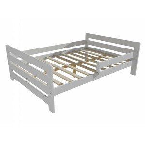 Dětská postel se zábranou VMK002E KIDS (Rozměr: 120 x 200 cm, Barva dřeva: barva bílá)