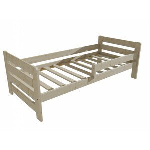Dětská postel se zábranou VMK002E KIDS (Rozměr: 90 x 170 cm, Barva dřeva: surové dřevo)