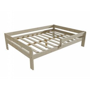 Dětská postel se zábranou VMK003C KIDS (Rozměr: 100 x 200 cm, Barva dřeva: surové dřevo)