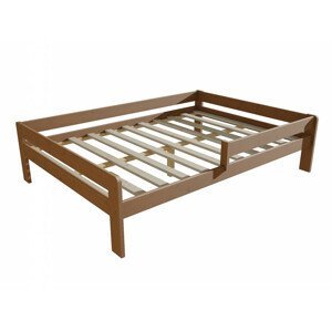 Dětská postel se zábranou VMK003C KIDS (Rozměr: 100 x 200 cm, Barva dřeva: moření dub)