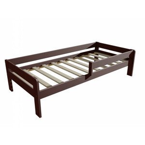 Dětská postel se zábranou VMK003C KIDS (Rozměr: 80 x 170 cm, Barva dřeva: moření ořech)