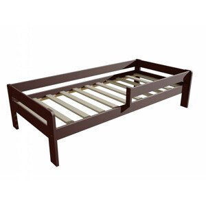 Dětská postel se zábranou VMK003C KIDS (Rozměr: 80 x 190 cm, Barva dřeva: moření ořech)