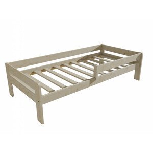 Dětská postel se zábranou VMK003C KIDS (Rozměr: 70 x 160 cm, Barva dřeva: surové dřevo)