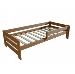 Dětská postel se zábranou VMK003D KIDS (Rozměr: 80 x 170 cm, Barva dřeva: moření dub)
