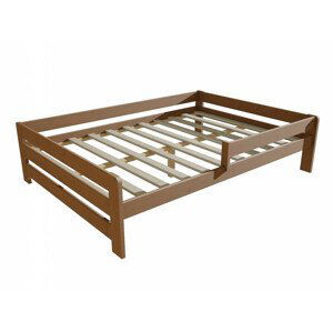 Dětská postel se zábranou VMK003D KIDS (Rozměr: 100 x 200 cm, Barva dřeva: moření dub)