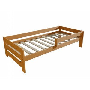Dětská postel se zábranou VMK003D KIDS (Rozměr: 70 x 160 cm, Barva dřeva: moření olše)