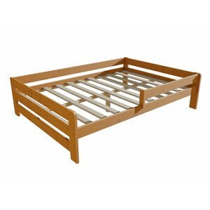 Dětská postel se zábranou VMK003D KIDS (Rozměr: 100 x 200 cm, Barva dřeva: moření olše)