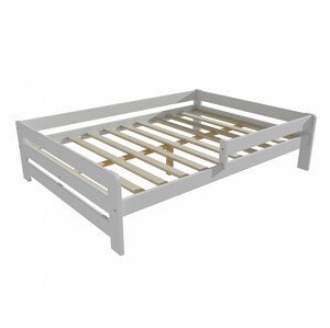 Dětská postel se zábranou VMK003D KIDS (Rozměr: 100 x 200 cm, Barva dřeva: barva bílá)