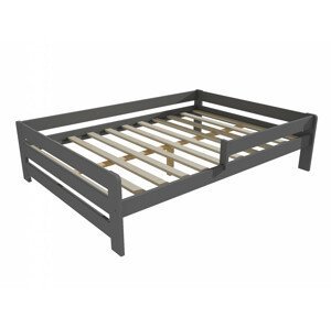 Dětská postel se zábranou VMK003D KIDS (Rozměr: 100 x 200 cm, Barva dřeva: barva šedá)