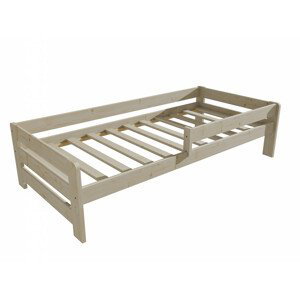 Dětská postel se zábranou VMK003D KIDS (Rozměr: 90 x 160 cm, Barva dřeva: surové dřevo)