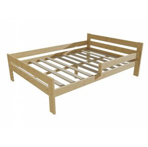Dětská postel se zábranou VMK005C KIDS (Rozměr: 100 x 200 cm, Barva dřeva: bezbarvý lak)