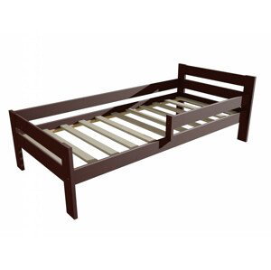 Dětská postel se zábranou VMK005C KIDS (Rozměr: 90 x 180 cm, Barva dřeva: moření ořech)