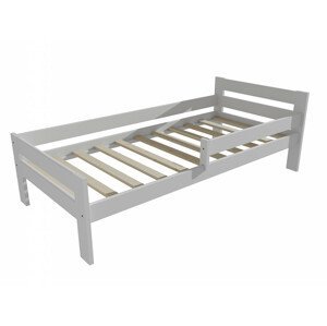 Dětská postel se zábranou VMK005C KIDS (Rozměr: 70 x 160 cm, Barva dřeva: barva bílá)