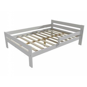 Dětská postel se zábranou VMK005C KIDS (Rozměr: 100 x 200 cm, Barva dřeva: barva bílá)