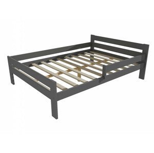 Dětská postel se zábranou VMK005C KIDS (Rozměr: 100 x 200 cm, Barva dřeva: barva šedá)