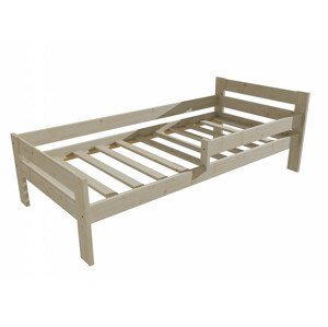 Dětská postel se zábranou VMK005C KIDS (Rozměr: 70 x 160 cm, Barva dřeva: surové dřevo)