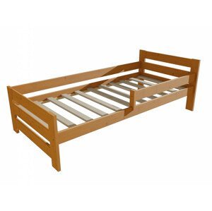 Dětská postel se zábranou VMK005D KIDS (Rozměr: 80 x 170 cm, Barva dřeva: moření olše)