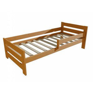 Dětská postel se zábranou VMK005D KIDS (Rozměr: 90 x 160 cm, Barva dřeva: moření olše)