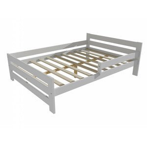 Dětská postel se zábranou VMK005D KIDS (Rozměr: 120 x 200 cm, Barva dřeva: barva bílá)