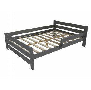 Dětská postel se zábranou VMK005D KIDS (Rozměr: 140 x 200 cm, Barva dřeva: barva šedá)