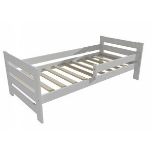 Dětská postel se zábranou VMK005E KIDS (Rozměr: 70 x 160 cm, Barva dřeva: barva bílá)