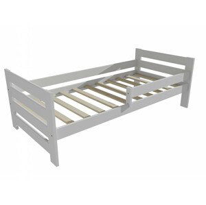 Dětská postel se zábranou VMK005E KIDS (Rozměr: 80 x 180 cm, Barva dřeva: barva bílá)