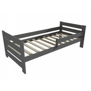 Dětská postel se zábranou VMK005E KIDS (Rozměr: 80 x 180 cm, Barva dřeva: barva šedá)