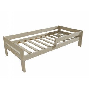 Dětská postel se zábranou VMK006C KIDS (Rozměr: 80 x 160 cm, Barva dřeva: surové dřevo)