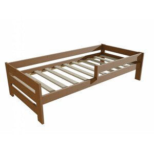Dětská postel se zábranou VMK006D KIDS (Rozměr: 90 x 160 cm, Barva dřeva: moření dub)