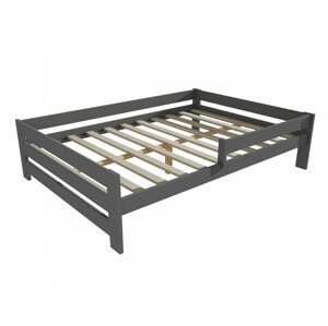 Dětská postel se zábranou VMK006D KIDS (Rozměr: 120 x 200 cm, Barva dřeva: barva šedá)