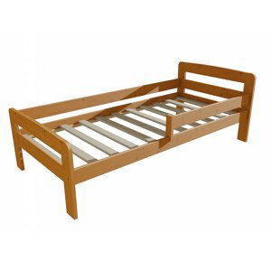 Dětská postel se zábranou VMK008C KIDS (Rozměr: 70 x 160 cm, Barva dřeva: moření olše)